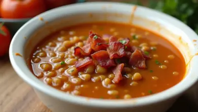 čočková polévka se slaninou recept - Tradiční recept na čočkovou polévku se slaninou krok za krokem
