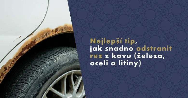 Rozpadlá kovová plocha s rezem na autě