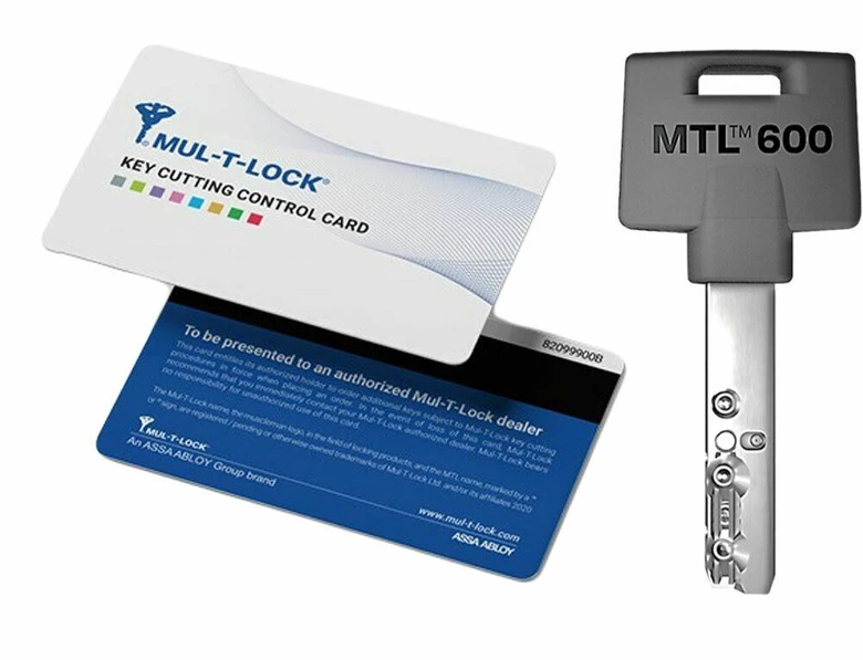 Bezpečnostní klíč Mul-T-Lock a jeho kontrolní karta