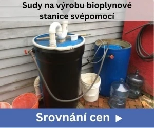 Domácí bioplynová stanice z barelů pro výrobu plynu