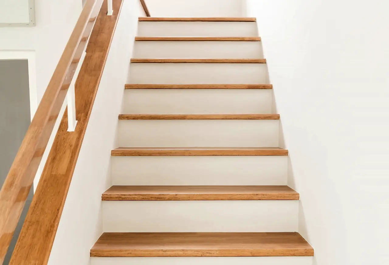Renovated wooden staircase