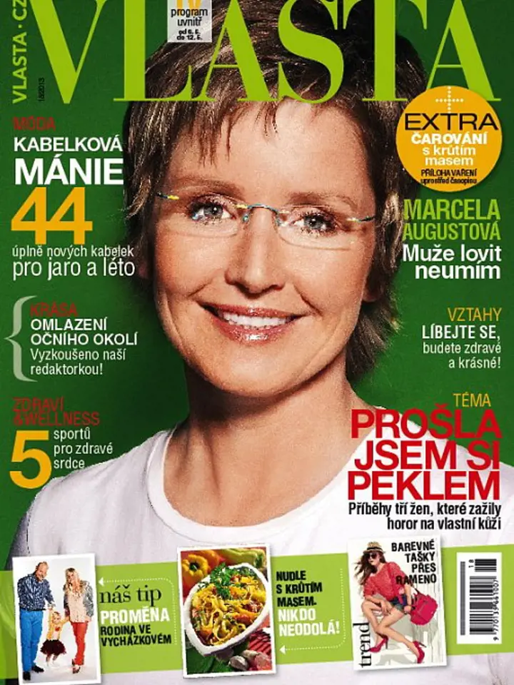 Marcela Augustová na titulní straně časoplu Vlasta